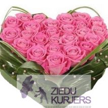 Rozā rožu sirds: Сердца pозовых роз: Flower heart 2. gab. 78.00 €