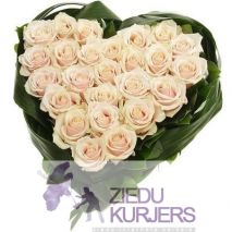 Baltu rožu sirds: Сердца белых роз: Flower heart 1. шт. 75.00 €