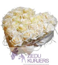 Baltu rožu sirds 2: Сердца белых роз 2: Flower heart 7. шт. 75.00 €