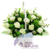 Ziedu grozs nr.21: Корзина цветов 21: Flower basket 21. cnt. 88.00 €