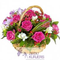 Ziedu grozs nr.34: Корзина цветов 34: Flower basket 34. cnt. 88.00 €