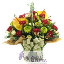 Ziedu grozs nr.13: Корзина цветов 13: Flower basket 13. cnt. 93.00 €