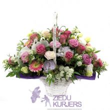 Ziedu grozs nr.14: Корзина цветов 14: Flower basket 14. cnt. 89.00 €