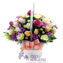 Ziedu grozs nr.15: Корзина цветов 15: Flower basket 15. cnt. 108.00 €