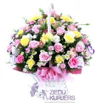 Ziedu grozs nr.16: Корзина цветов 16: Flower basket 16. cnt. 108.00 €