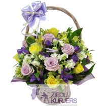 Ziedu grozs nr.18: Корзина цветов 18: Flower basket 18. cnt. 83.00 €